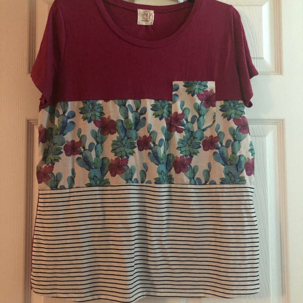 Color blocked Cactus Shirt